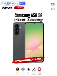 Samsung A56 5G - 12GB RAM - 256GB Storage - PTA Approved - 12 Months Warranty - Graphite - The Original Bro Mobiles - TOB36